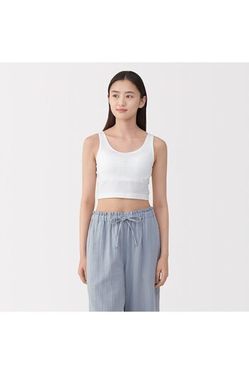 Muji Lyocell Blended Half Bra Tank Top