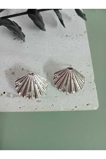mos&more Silver Mussel Light Women's Earrings