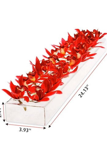 Eworld Acrylic Rectangular Dining Table Floral Vase for Centerpiece and Home Decor