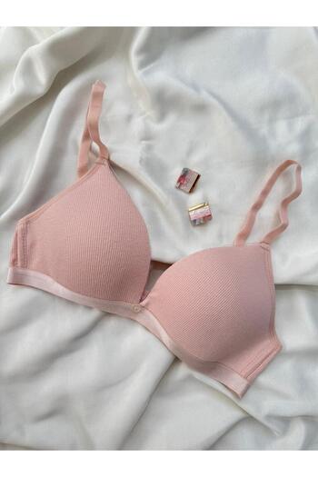 İNKO İÇ GİYİM Cotton Underwire-Free Unpadded Gatherer Bra