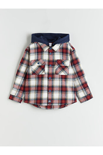 LC Waikiki Hooded Plaid Boys Shirt