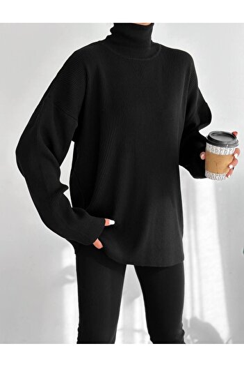 By Kuzey Aras Knitwear Two-Piece Set Casual High-Waisted Top and Slim-Leg Bottom Comfortable Daily Office School Outfit