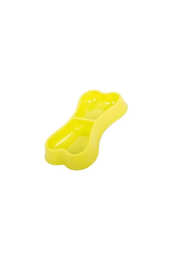 Mercaton Double Bowl for Feeding Pets, 0.15 L, Yellow