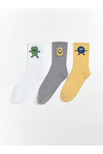 LC Waikiki Printed Boy's Booties Socks