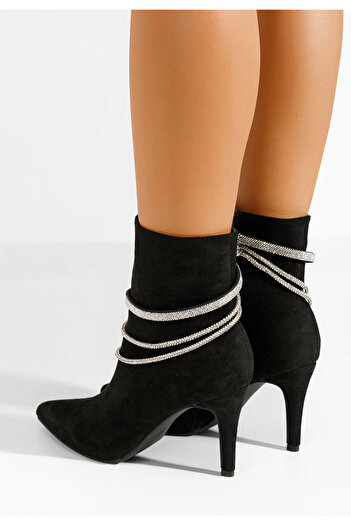 B T Shoes Γυναικεία Μποτίνια Lorreta Μαύρα