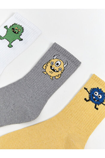 LC Waikiki Printed Boy's Booties Socks