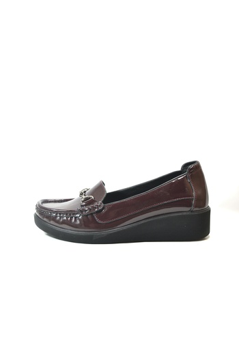 Beety 128.747-2 Genuine Leather Patent Leather Orthopedic Wedge Heeled Stylish Women's Shoes