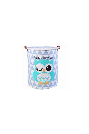 Mercaton Cotton Basket, For Storing Toys or Clothes, Owl Pattern, 35 x 45 cm