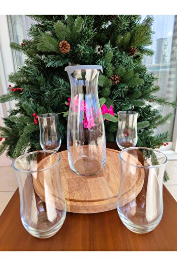 Madame Coco Diamenta 5 Parça Sürahi ve Karaf Seti - 1200 ml / 360 ml
