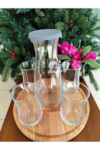 Madame Coco Diamenta 5 Parça Sürahi ve Karaf Seti - 1200 ml / 360 ml