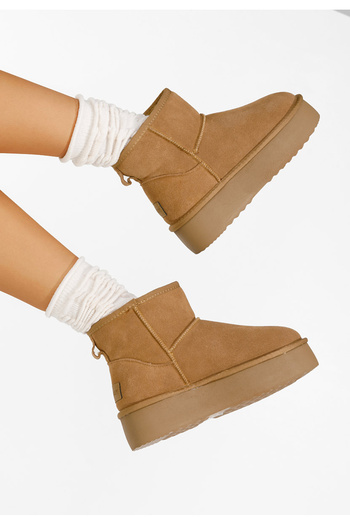 B T Shoes Μπότες τύπου ug με πλατφόρμα Nalya V3 ταμπά