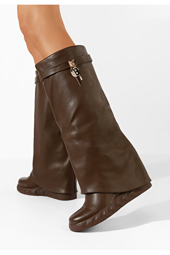 B T Shoes Μπότες με πλατφόρμα Ipira καφε