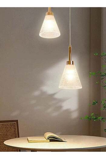 Hummer Light Nest Modern Hanging Pendant Double Golden with Transparent E27