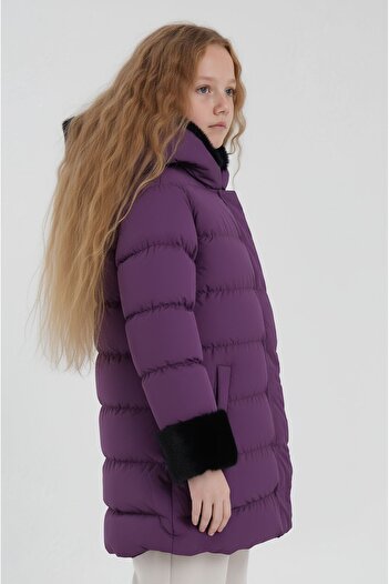 CIVILTIPOLO Girl's 100% Water and Windproof Detachable Hooded Fur-Lined Coat & Jacket