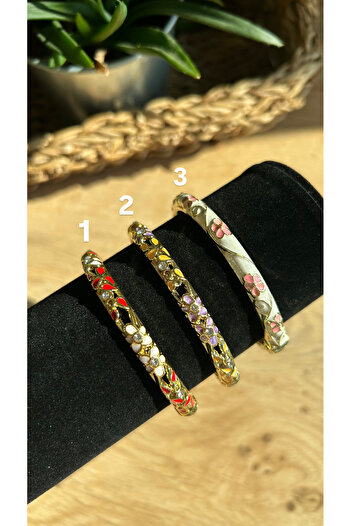 AYLAKAYA Number 3 Enamel Bracelet (White)