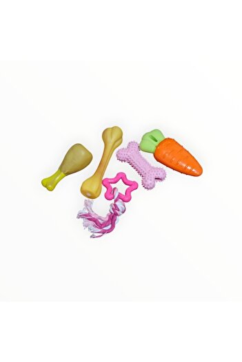 Vadodara Set jucării interactive pentru căței roz, 5 piese, multicolore, cu și fără sunet