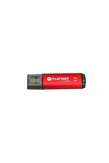 Platinet USB 2.0 memory stick 64Gb, X-Depo 43612, with cap, red