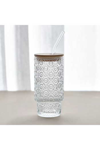 Generic Damask Glass Sipper - 295 ml