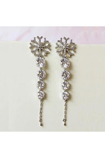 Pursehuit Silver earrings with zirconia stones, Titta C5