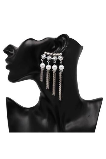 Pursehuit Chandelier earrings, silver, Alina C3