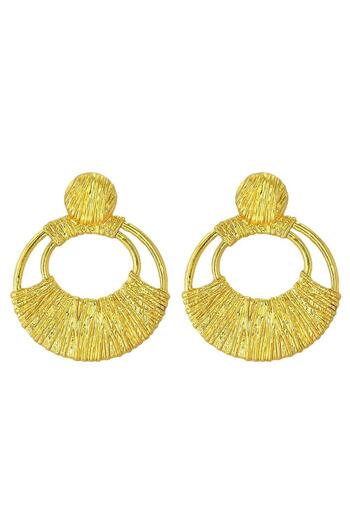 Pursehuit Gold earrings, round, Rhonda C3