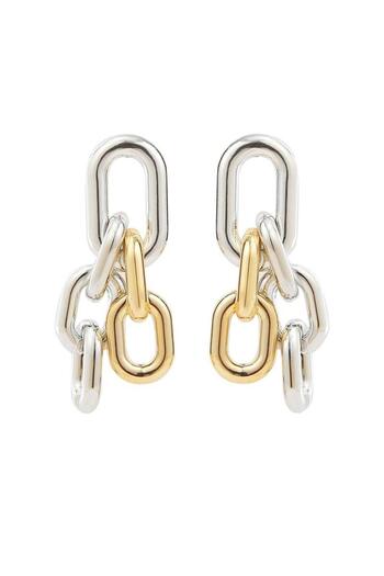 Pursehuit Silver earrings, with gold links, Salme C8