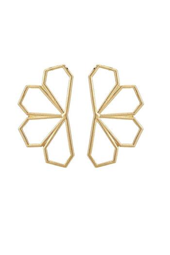 Pursehuit Golden earrings, honeycomb shape, Odeta C7