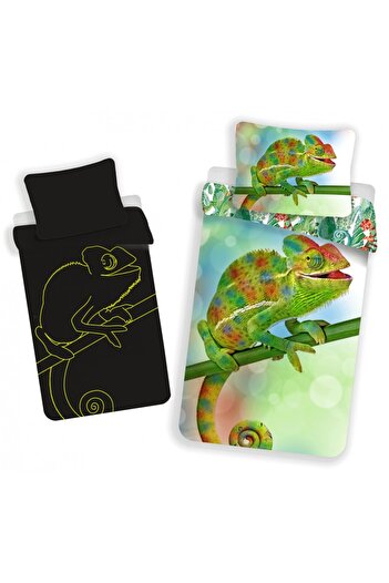 Cameleon Animals Chameleon bedding set, glow in the dark 140×200cm, 70x90 cm