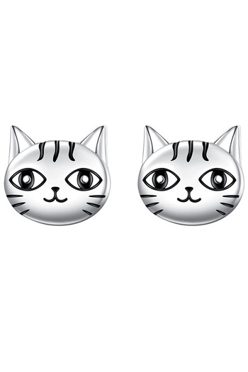 Pursehuit Silver earrings, cat shape, Sidney C15
