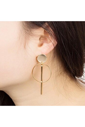 Pursehuit Gold earrings, with hoop, stem and clip, Nastasia C3