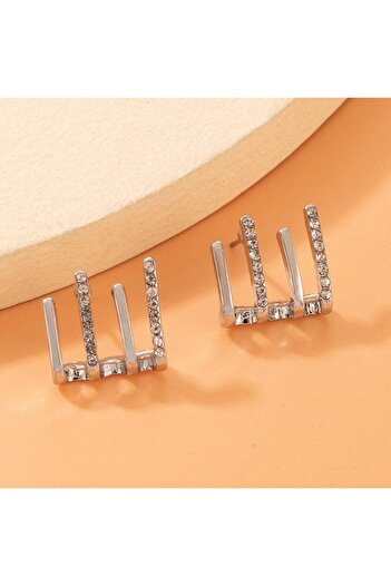 Pursehuit Silver earrings with stones, Amira C8