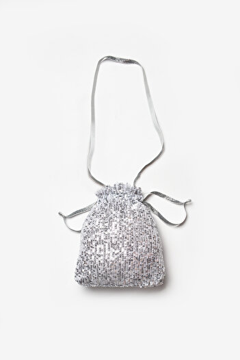 Le Mabelle Silver Sequin Girls' Bag