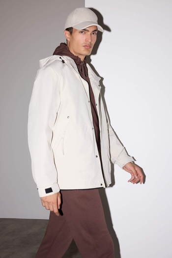 DeFacto Men's Coat C8284Ax/Bg721 Stone