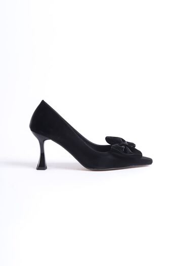 İREM Agnes Women's Bow Detailed Black Heeled Shoes