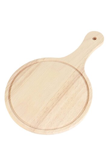 HOMEVEO Pizza serving tray with wooden design circle shape