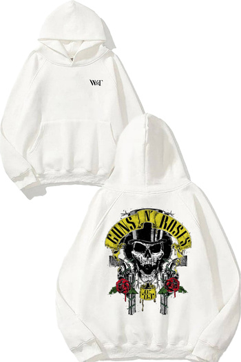 THEWERT Φούτερ με κουκούλα με στάμπα στην πλάτη Guns n Roses 28 Design