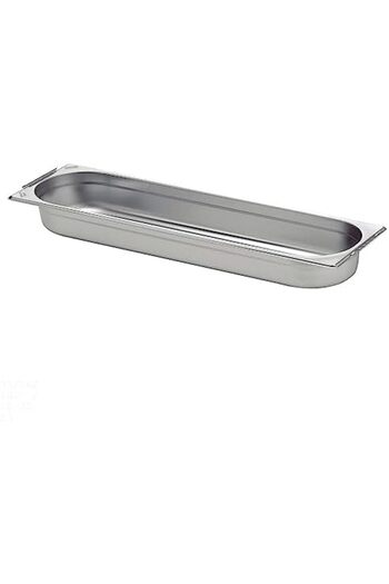 TRAMONTINA GN 2/4 Stainless Steel Food Pan with Retractable Handles, 65 mm Deep - Steel 304