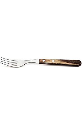TRAMONTINA Since 1911, Made In Brazil - Jumbo Fork with Stainless Steel Tines and Treated Brown Poly