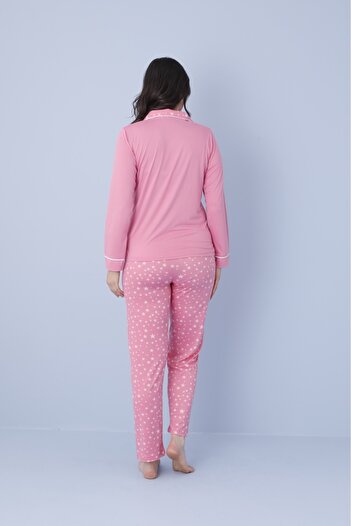 pijamaworld MİLAN ÖNDEN DÜĞMELİ PİJAMA TAKIM