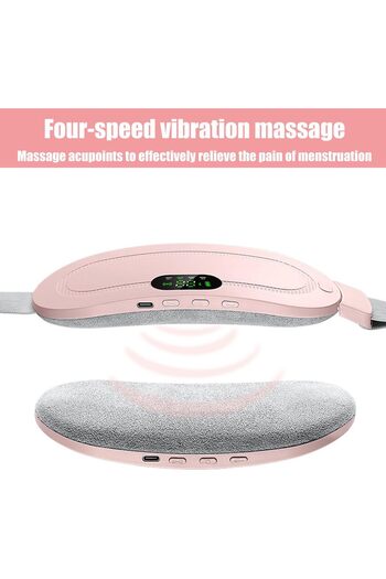 Eworld Cordless Heating Pad for Period Pain Relief – Rechargeable Heat Belt, Pink