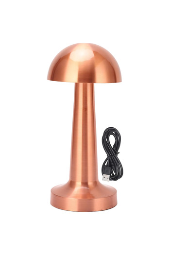 ETRONIK Copper Mushroom Night Lamp, LED Desk and Table Lamp Bedroom Living Room with 3-Color Touch Control