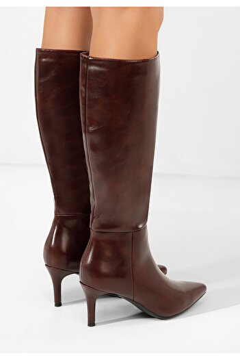 B T Shoes Zina thin heel boots, dark blue