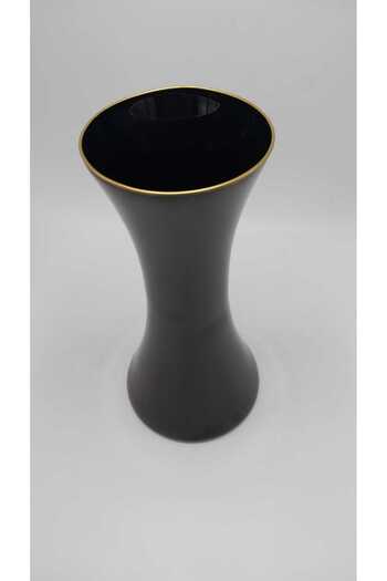 Ebruli hediyelik Handmade Luxury Decorative Glass Vase Black Color 30X12Cm