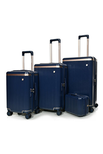 MORANO Four-piece travel bag, durable and lightweight, four-wheeled suitcase with a numbered security lock