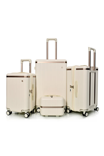 MORANO Four-piece travel bag, durable and lightweight, four-wheeled suitcase with a numbered security lock
