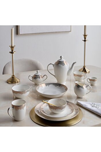 Generic Malika Porcelain Tea Set - 250 ml