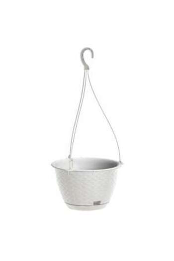 Prosperplast Decorative flower pot with chain, Prosperplast, Rato Round, round, white, 24.316 cm