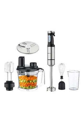 REBORN Food Processor - 1000W - 1.5L - Stainless Steel - LED Light - Black - RE-2-184