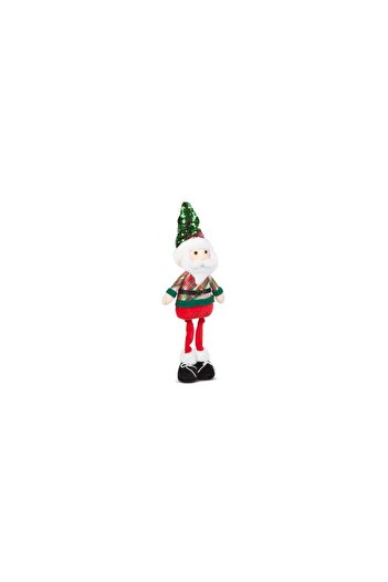 Mercaton Christmas Textile Figurine Telescopic Legs Santa Claus