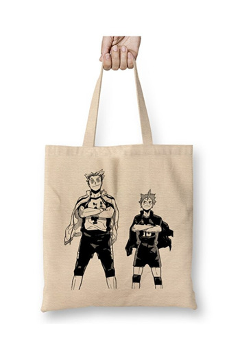 Toyaso Bokuto and Hinata Haikyuu Manga Tote Bag Long Handle Shopping Bag Beach Bag